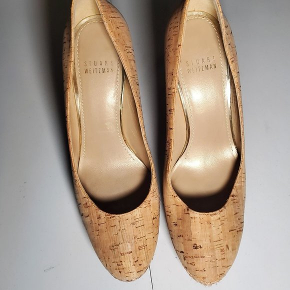 Stuart Weitzman Cork Heels Size 9M - Picture 16 of 16